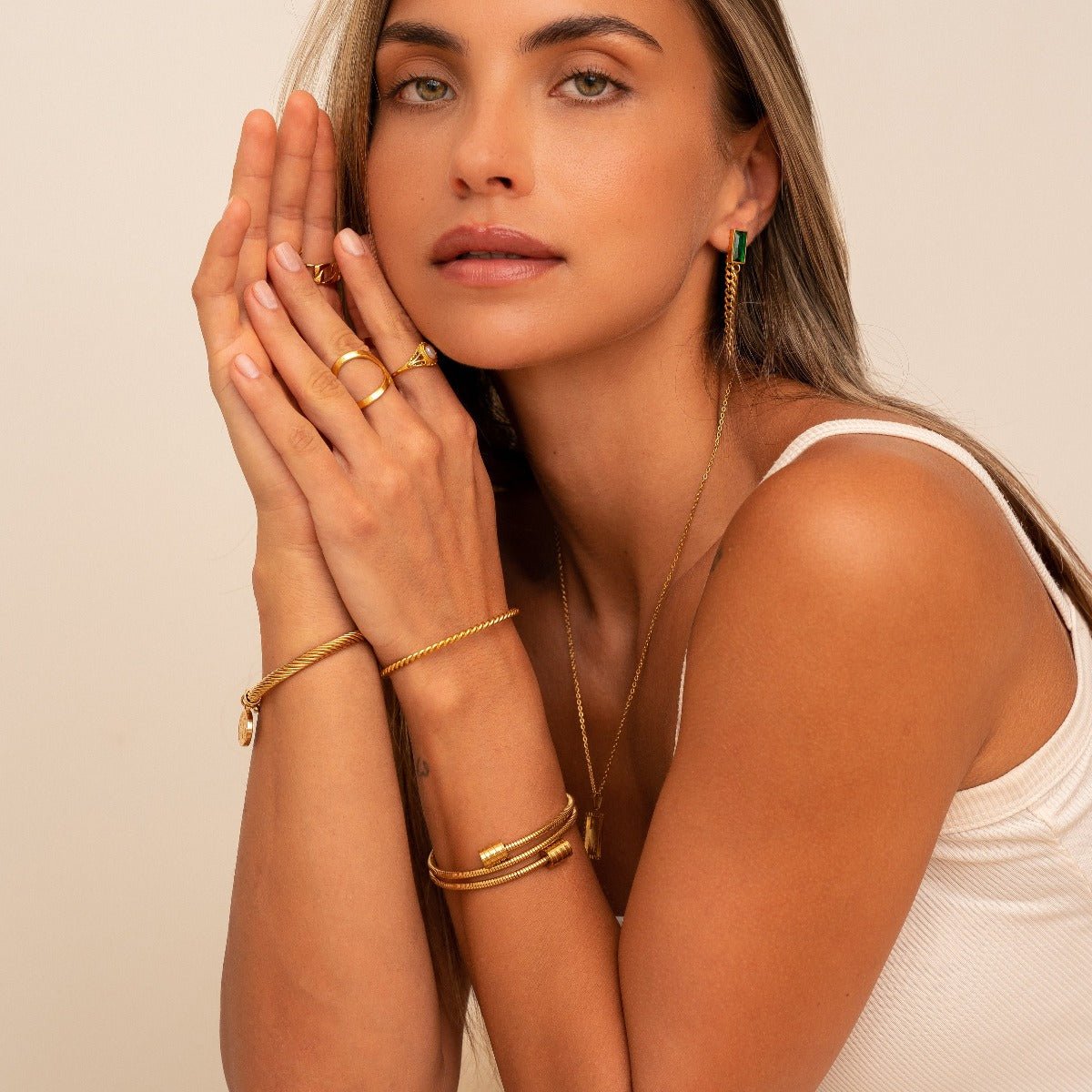 Twist Bracelet 18k Gold Plated