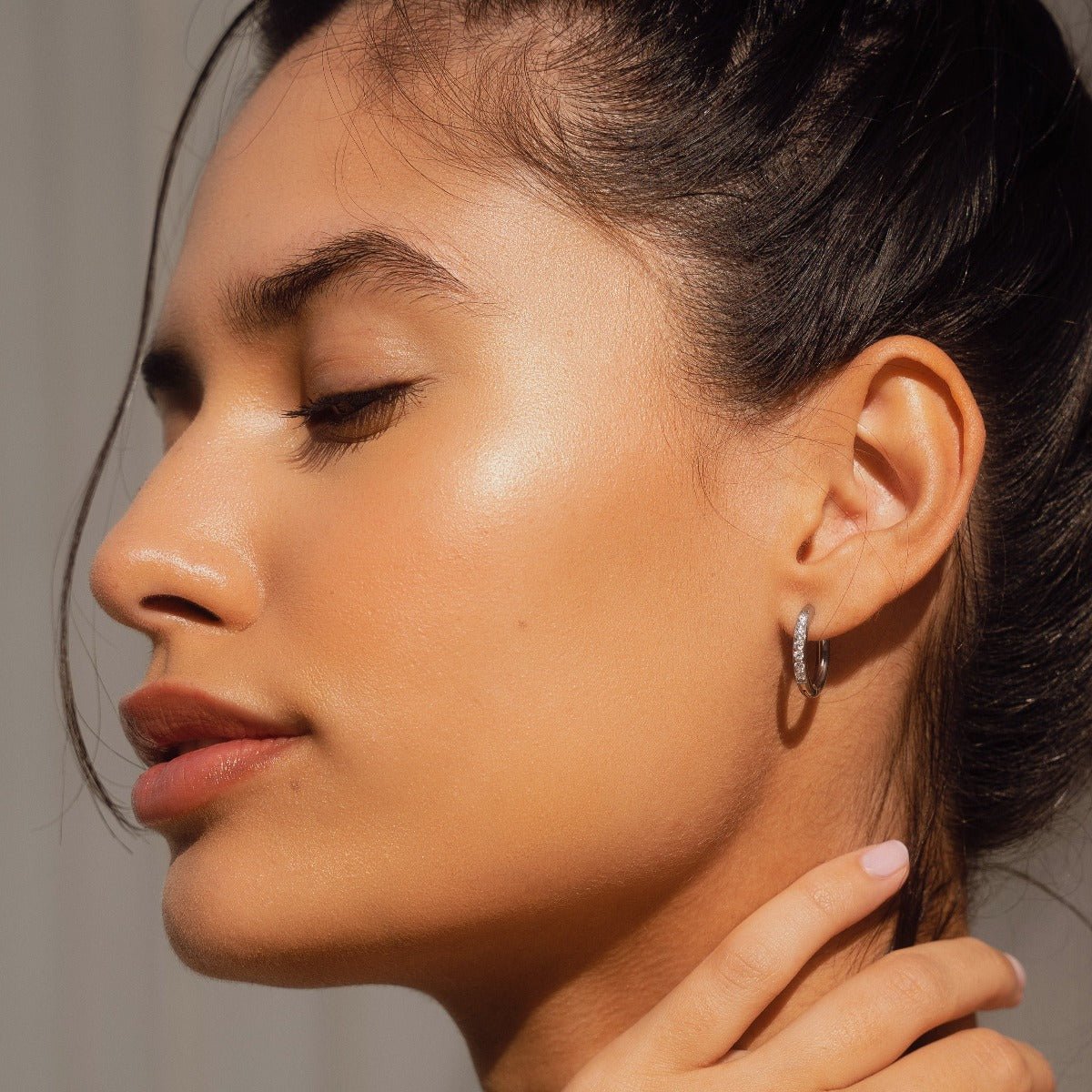 Arielle Hoop Earrings - Silver