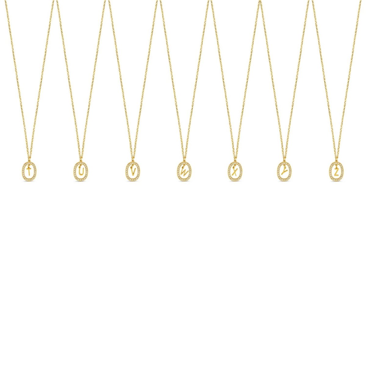 Prism Initial Letter Necklace – 18k Gold Plated
