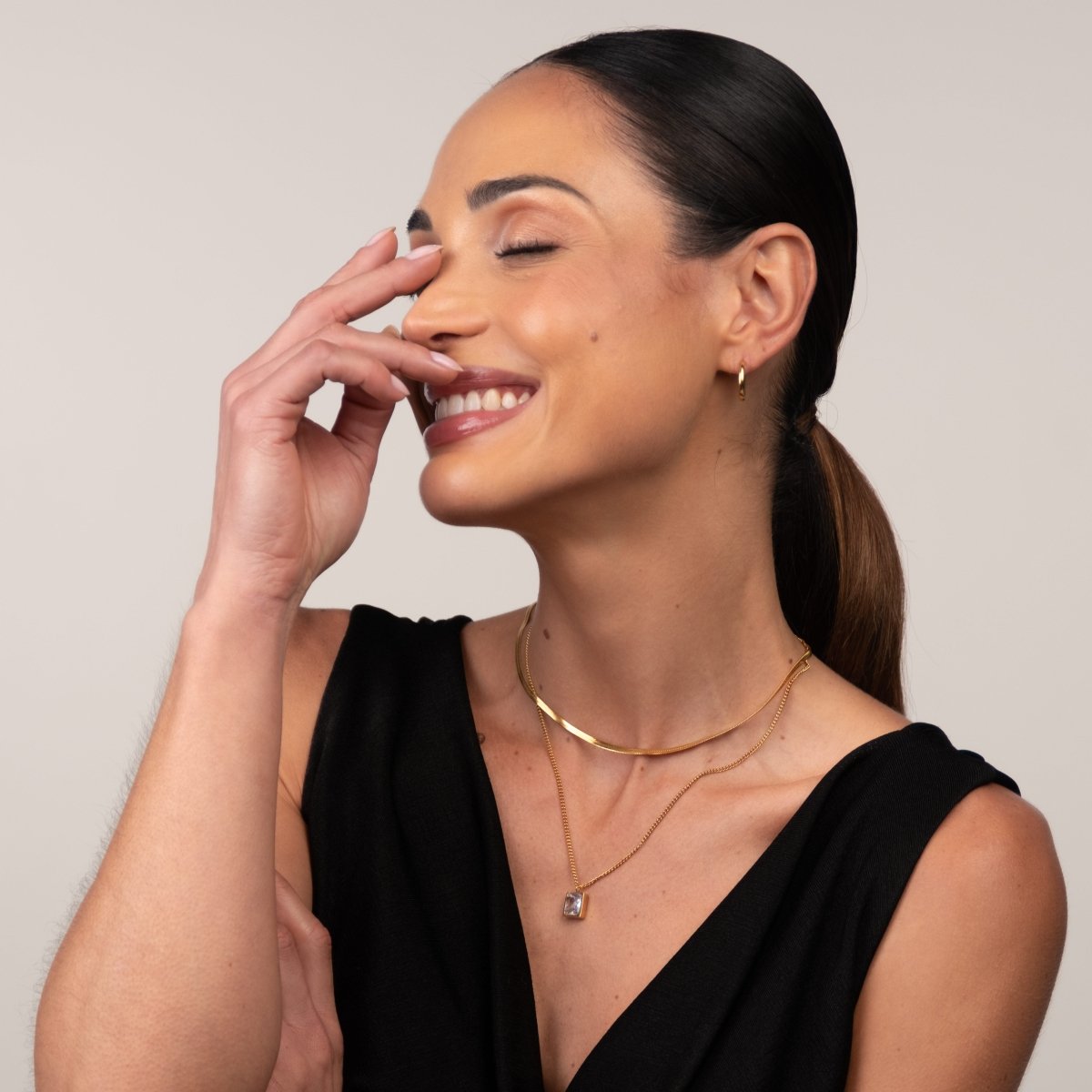 Paris Layered Necklace Set 18k Gold Plated