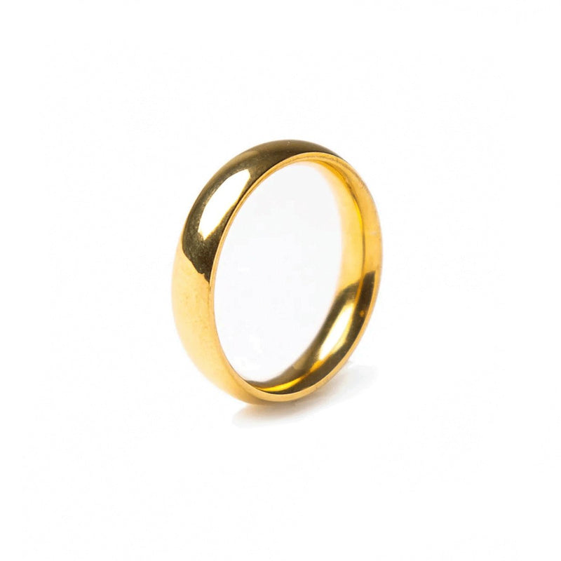 Comfort-Fit 18k Gold Plated Wedding Band