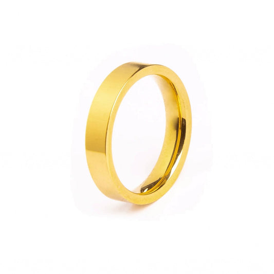 Square Comfort-Fit 18k Gold Plated Wedding Band