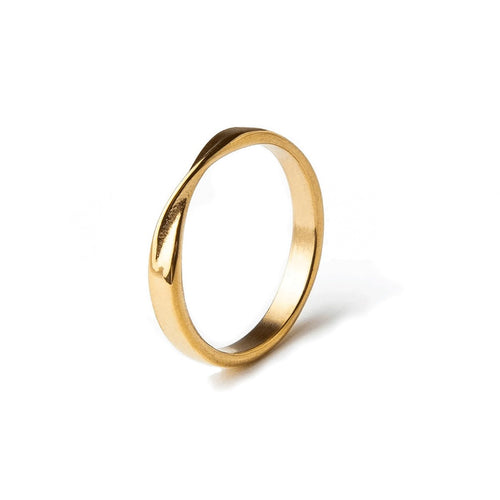 Twisted 18k Gold Plated Wedding Band