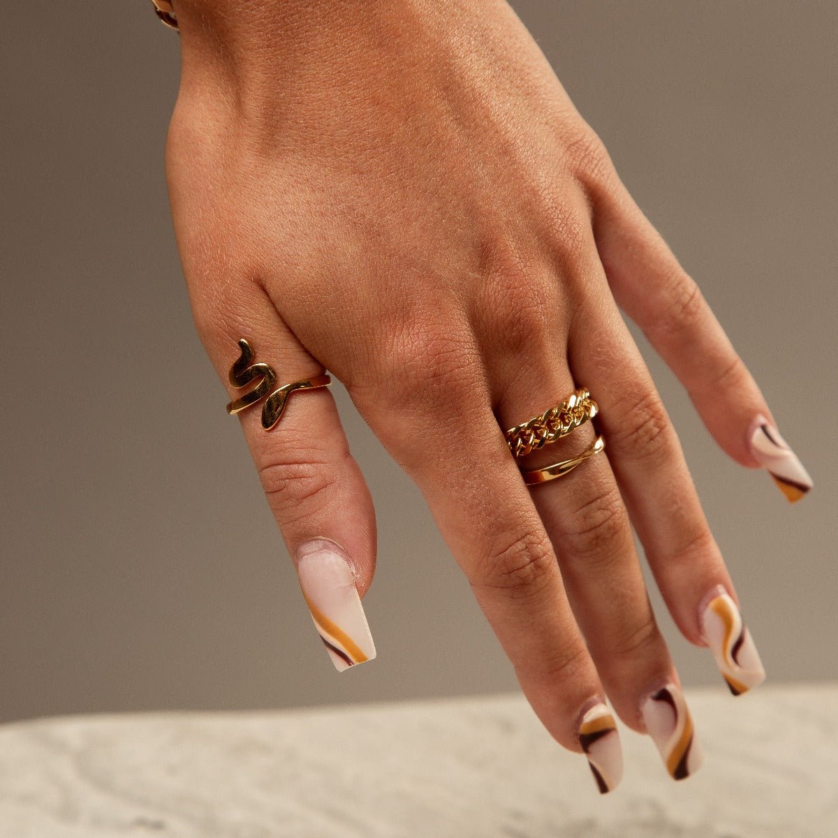 Twisted 18k Gold Plated Wedding Band