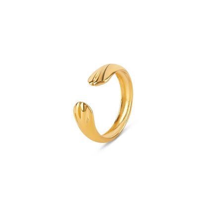 Embrace Adjustable Ring 18k Gold Plated