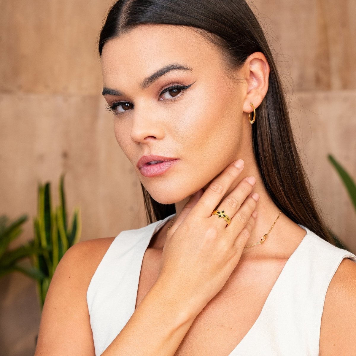 Blossom Adjustable Ring - 18k Gold Plated