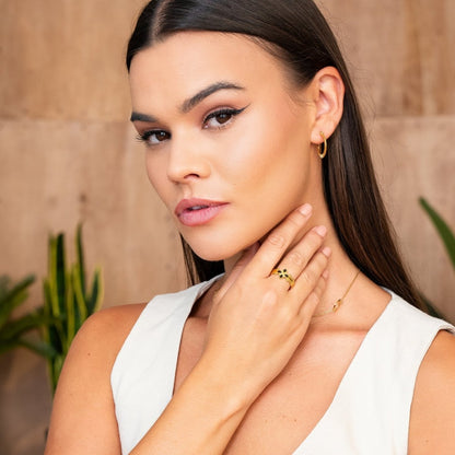 Blossom Adjustable Ring - 18k Gold Plated