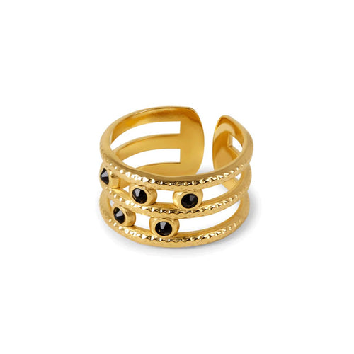 Melina Adjustable 18k Gold Plated Ring
