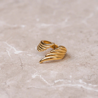Wings of Freedom Adjustable Ring 18k Gold Plated