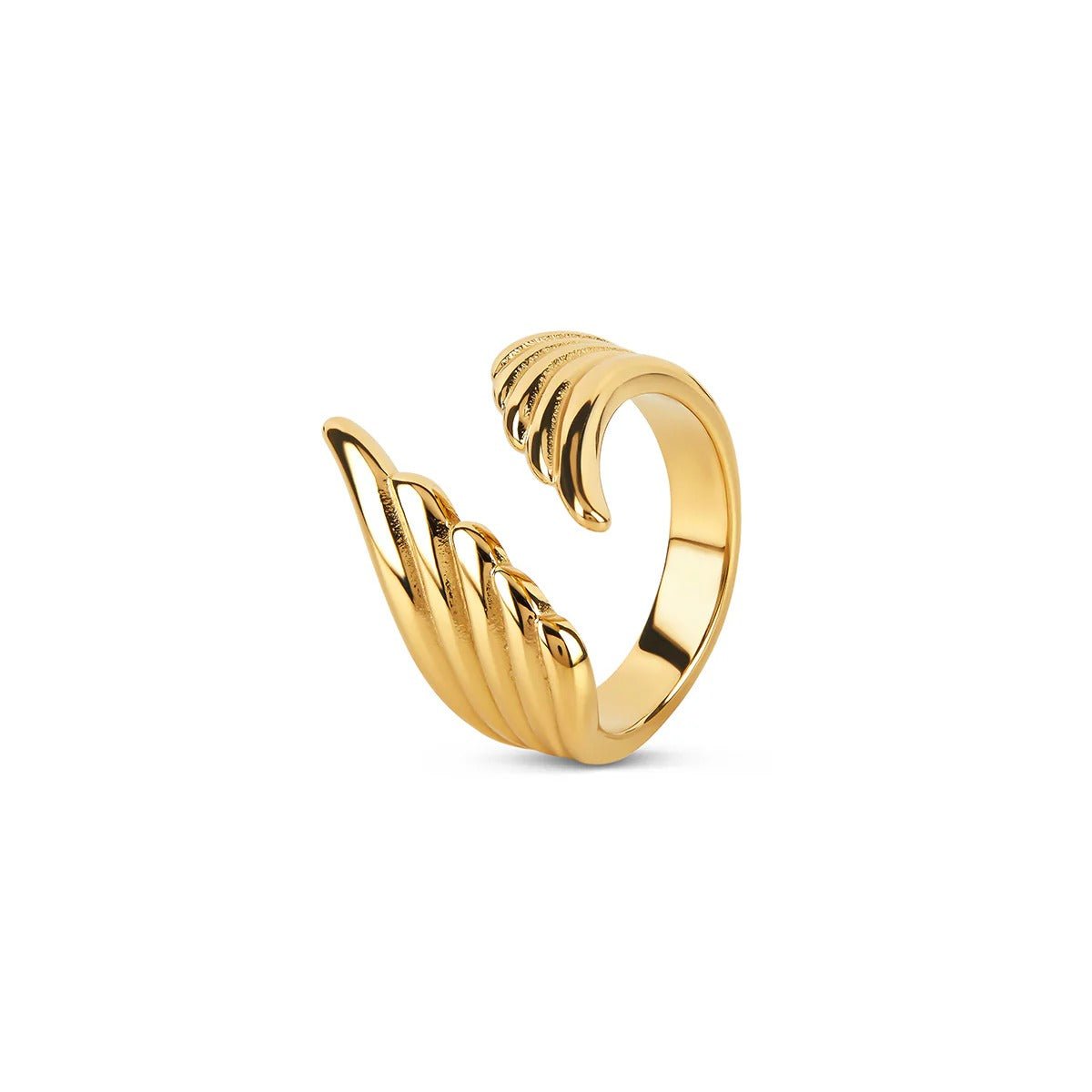 Wings of Freedom Adjustable Ring 18k Gold Plated