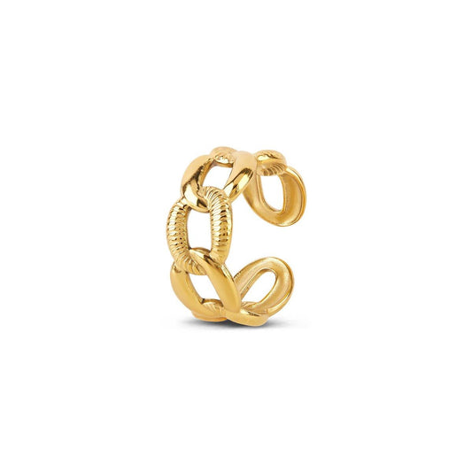 Bold Chain Adjustable Ring 18k Gold Plated