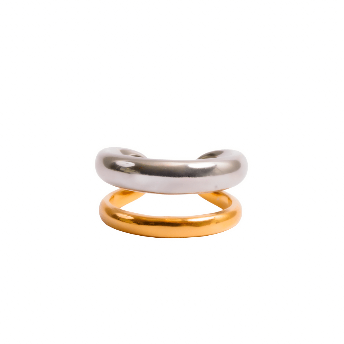 Duality Adjustable Ring Gold and Silver Two-Tone