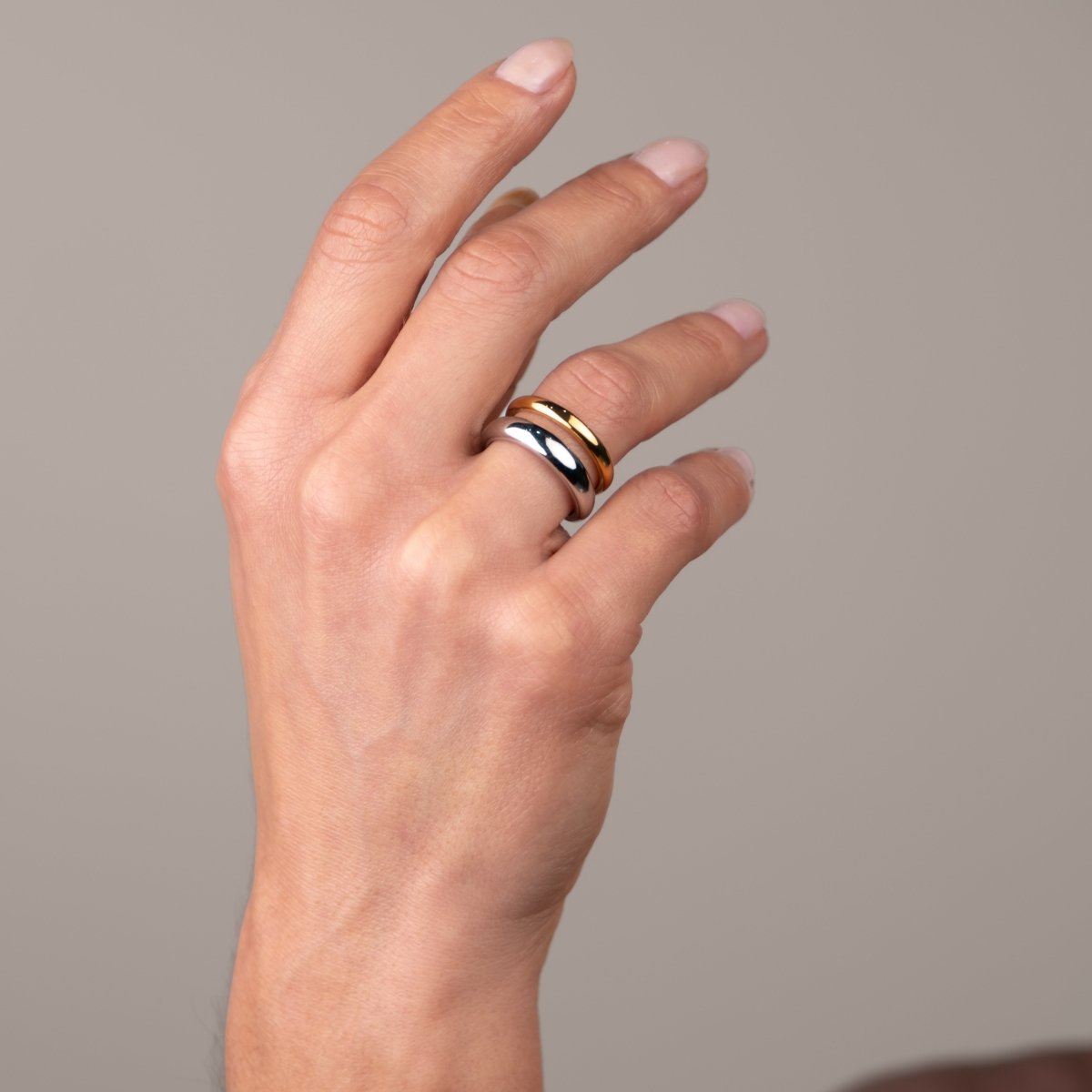 Duality Adjustable Ring Gold and Silver Two-Tone