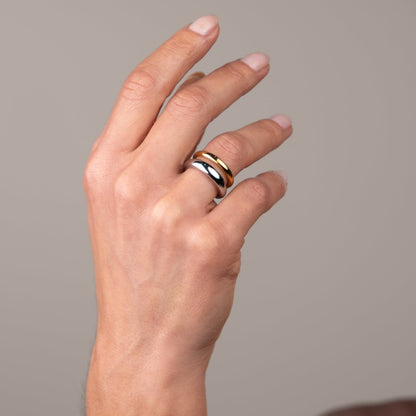 Duality Adjustable Ring Gold and Silver Two-Tone