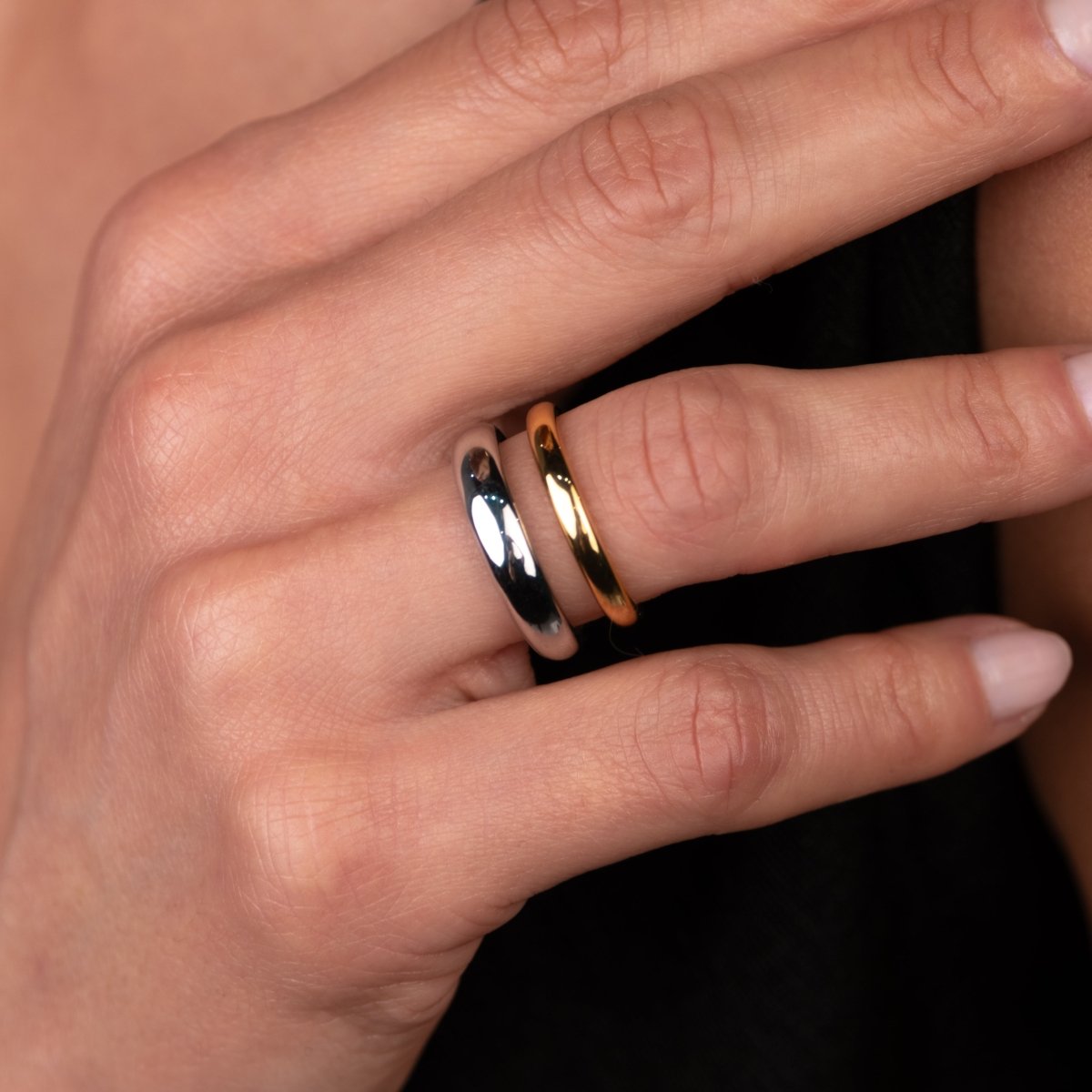 Duality Adjustable Ring Gold and Silver Two-Tone