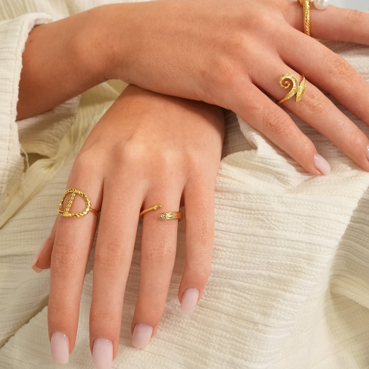 Éclat Adjustable Ring - 18k Gold Plated