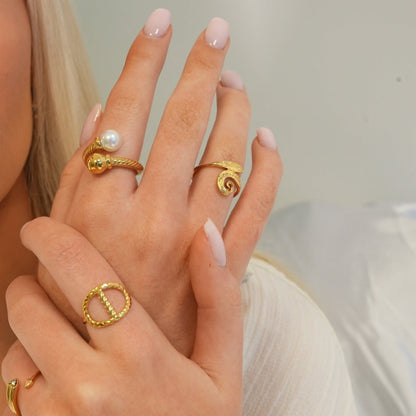 Éclat Adjustable Ring - 18k Gold Plated