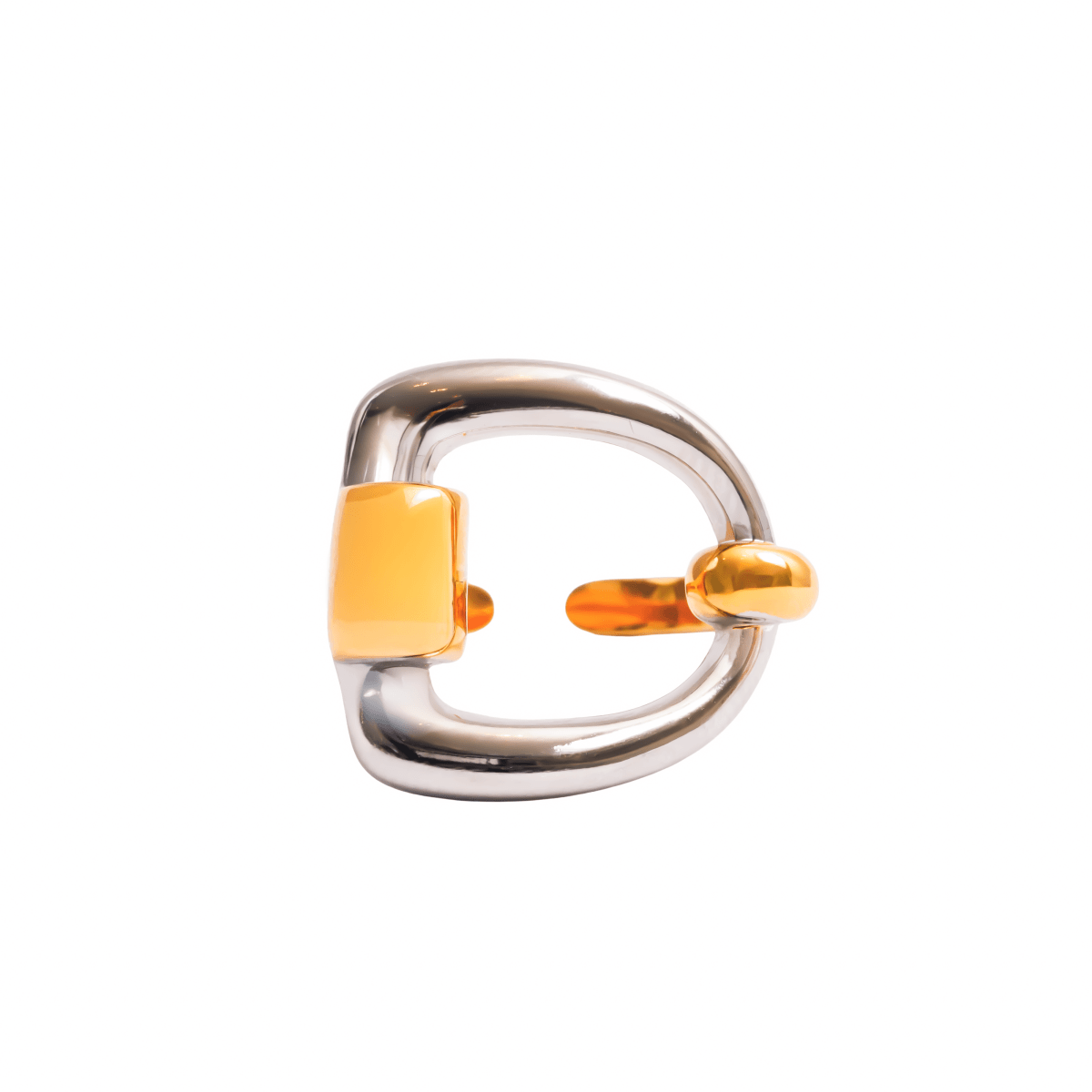Duo Link Adjustable Ring Gold and Silver Two-Tone