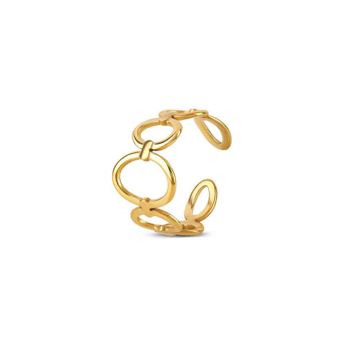 Openwork Links Adjustable Ring 18k Gold Plated