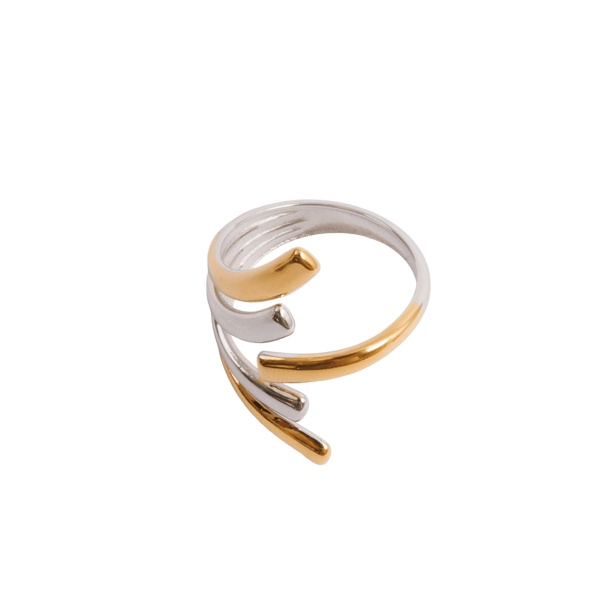 Flow Adjustable Ring Gold and Silver Two-Tone