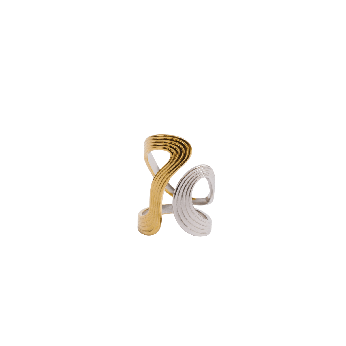 Infinity Adjustable Ring Gold and Silver Two-Tone