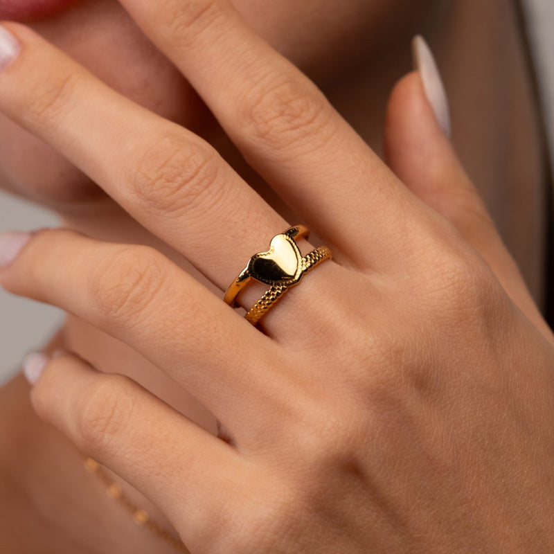 Love Adjustable Ring - 18k Gold Plated