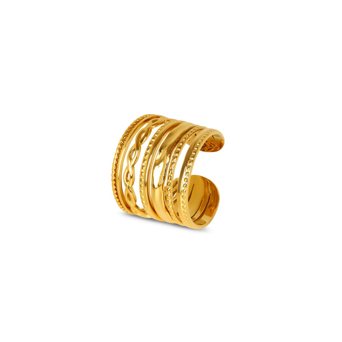 Royale Adjustable Ring - 18k Gold Plated