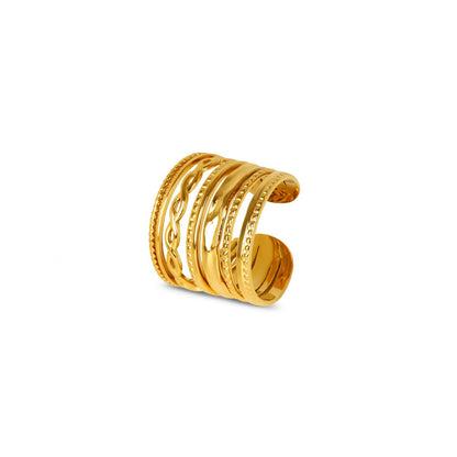 Royale Adjustable Ring - 18k Gold Plated