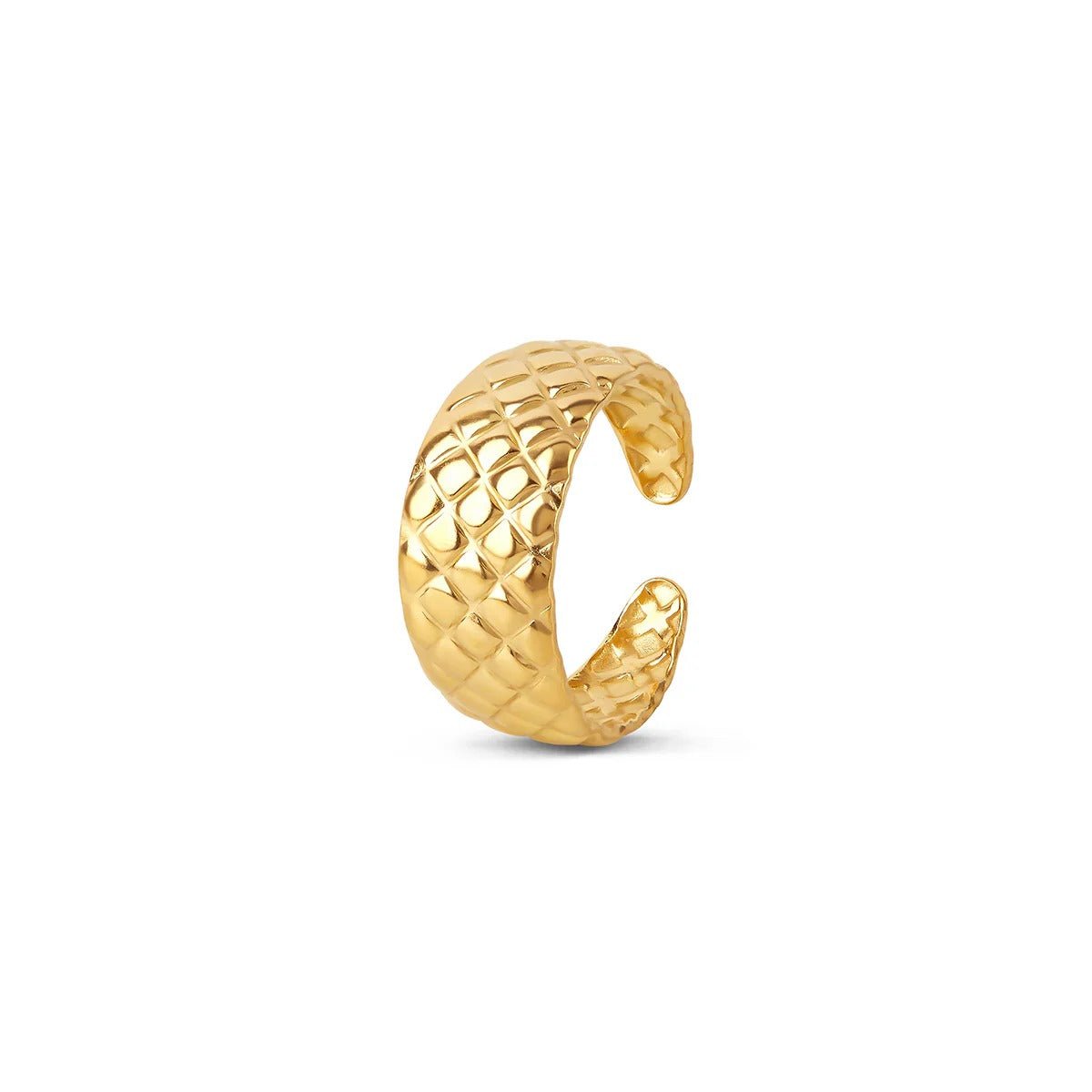 Luxe Weave Adjustable Ring 18k Gold Plated