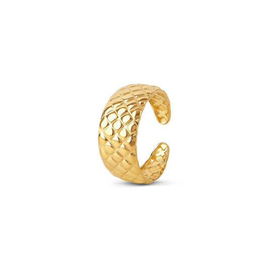 Luxe Weave Adjustable Ring 18k Gold Plated