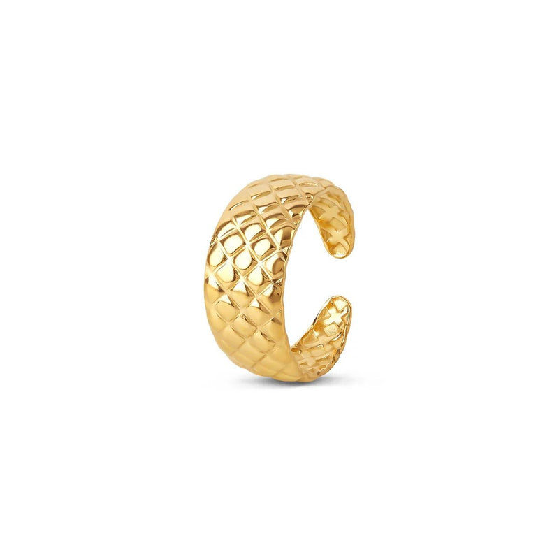 Luxe Weave Adjustable Ring 18k Gold Plated