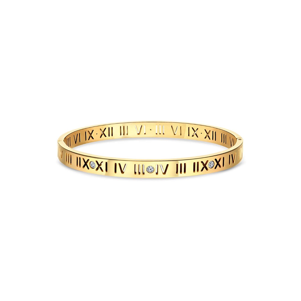 Roman Numeral Bracelet 18k Gold Plated