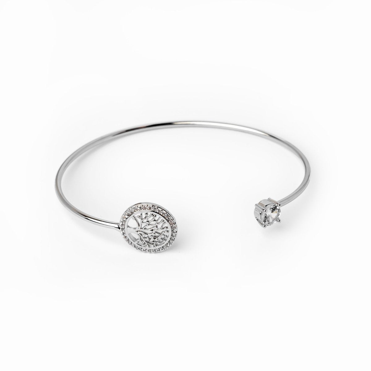 Tree of Life Cuff Bracelet - Silver