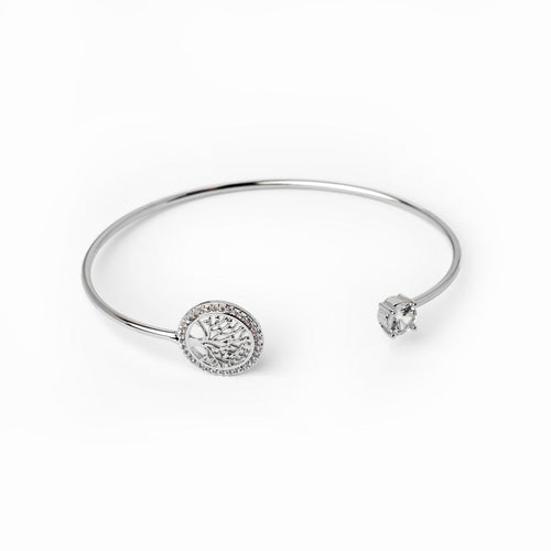 Tree of Life Cuff Bracelet - Silver