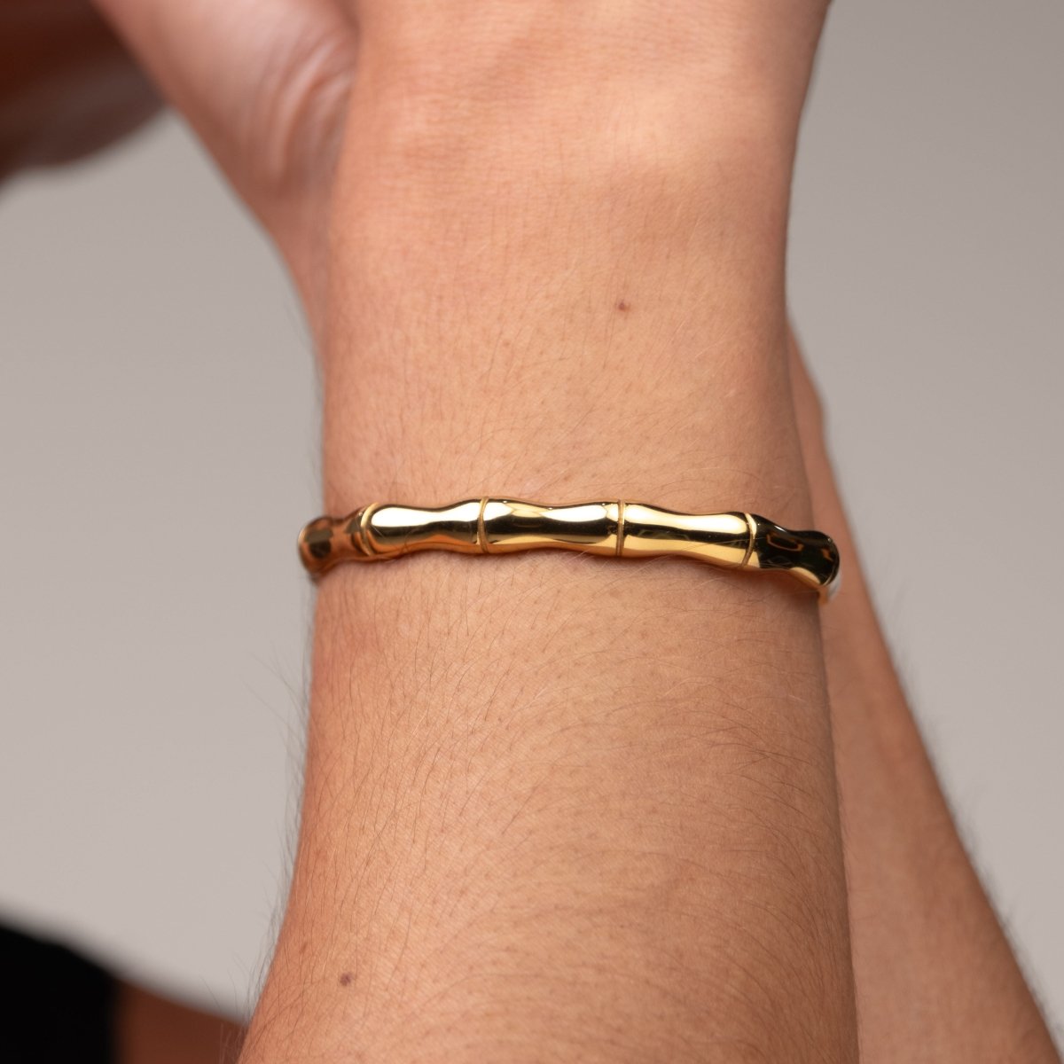 Bamboo Bangle Bracelet 18k Gold Plated