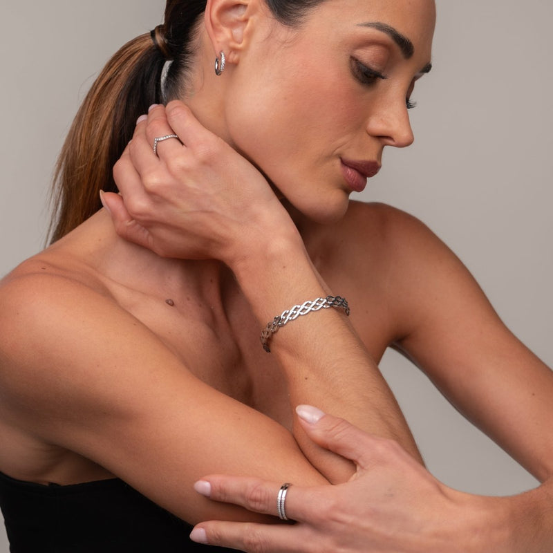 Blogger Cuff Bracelet – Silver