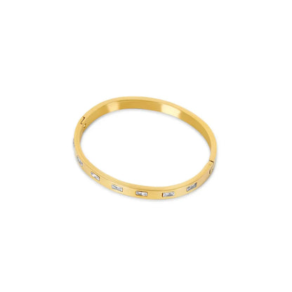 Carved Cuff Bracelet – 18k Gold Plated