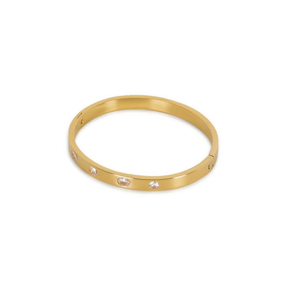 Catherine Bangle Bracelet 18k Gold Plated