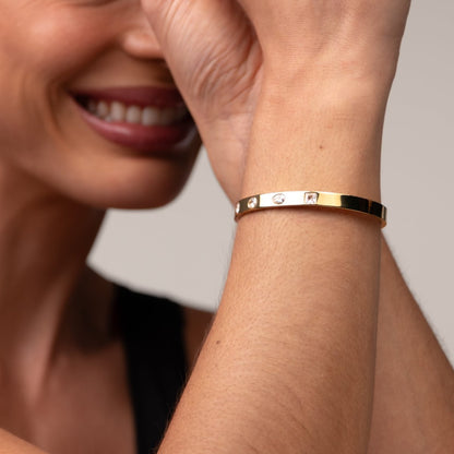 Catherine Bangle Bracelet 18k Gold Plated