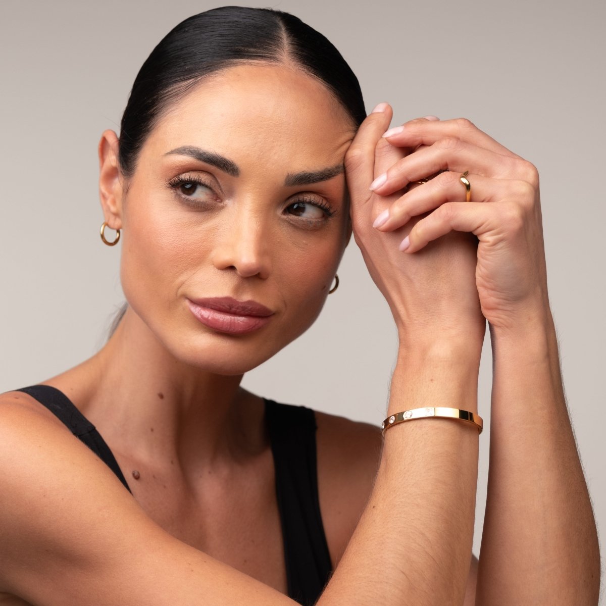 Catherine Bangle Bracelet 18k Gold Plated