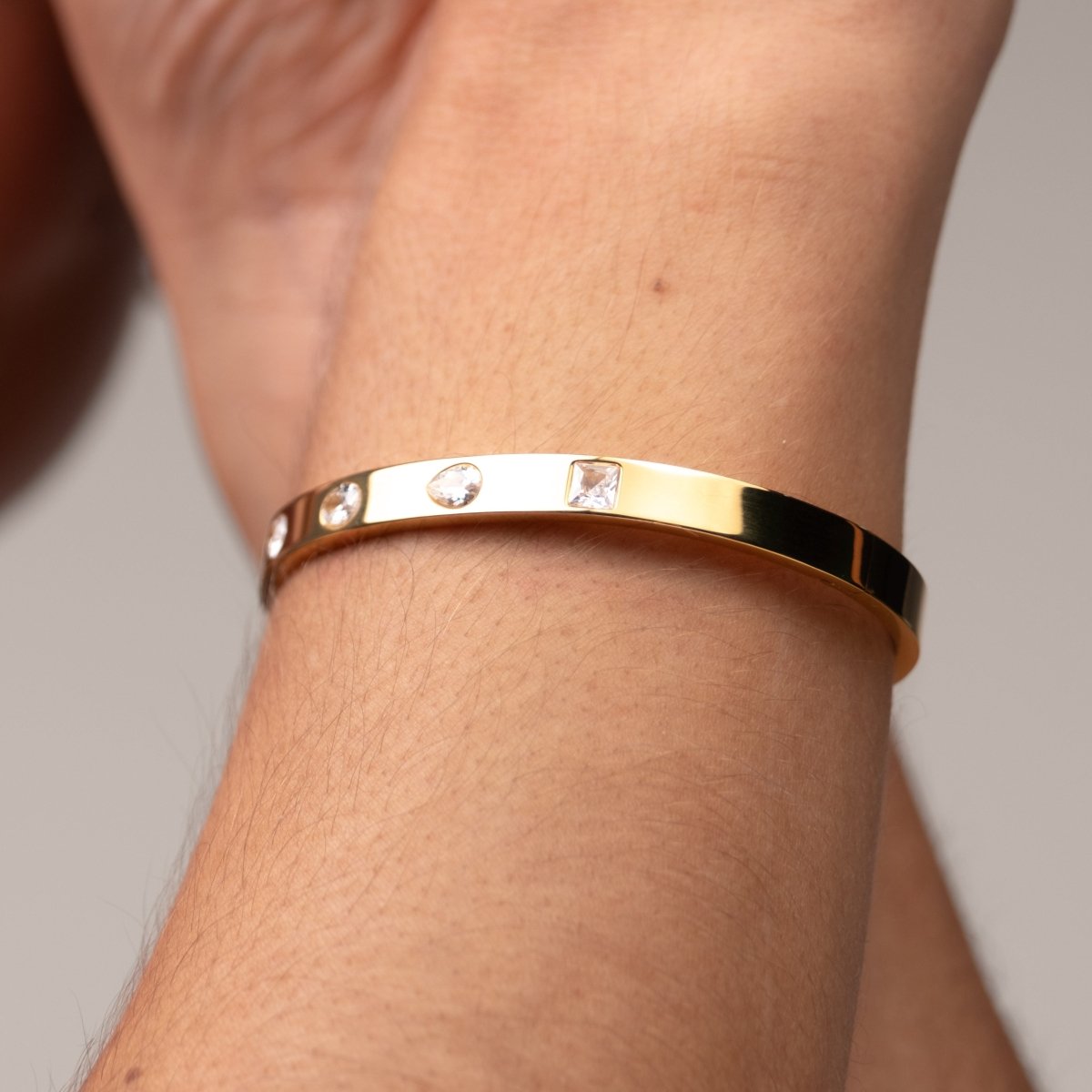 Catherine Bangle Bracelet 18k Gold Plated