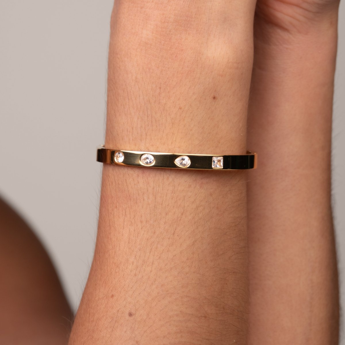 Catherine Bangle Bracelet 18k Gold Plated
