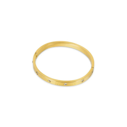 Classic Roman Cuff Bracelet – 18k Gold Plated