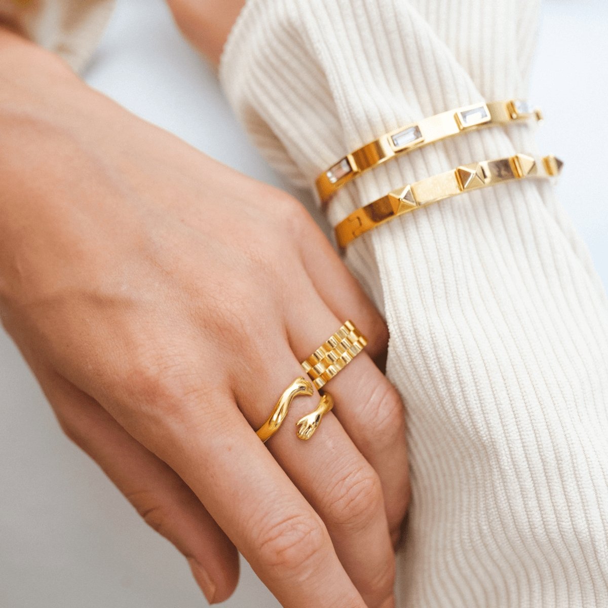 Marquise Crystals Bracelet 18k Gold Plated