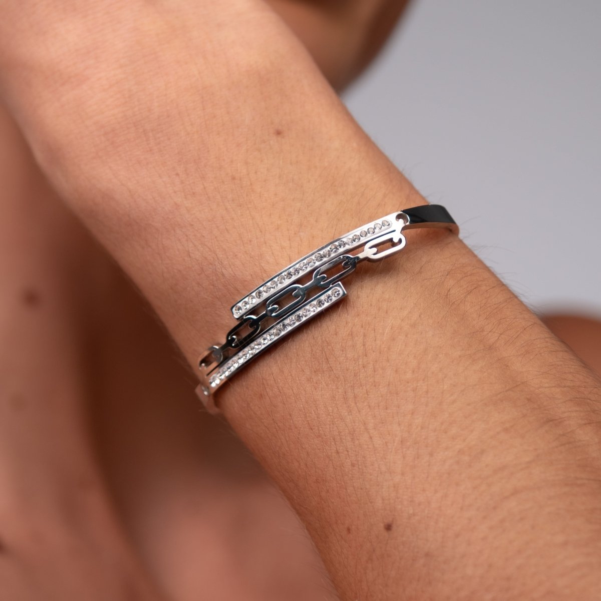 Donatela Bangle Bracelet - Silver