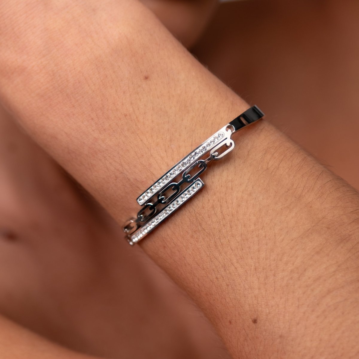 Donatela Bangle Bracelet - Silver