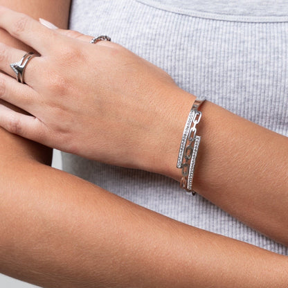 Donatela Bangle Bracelet - Silver