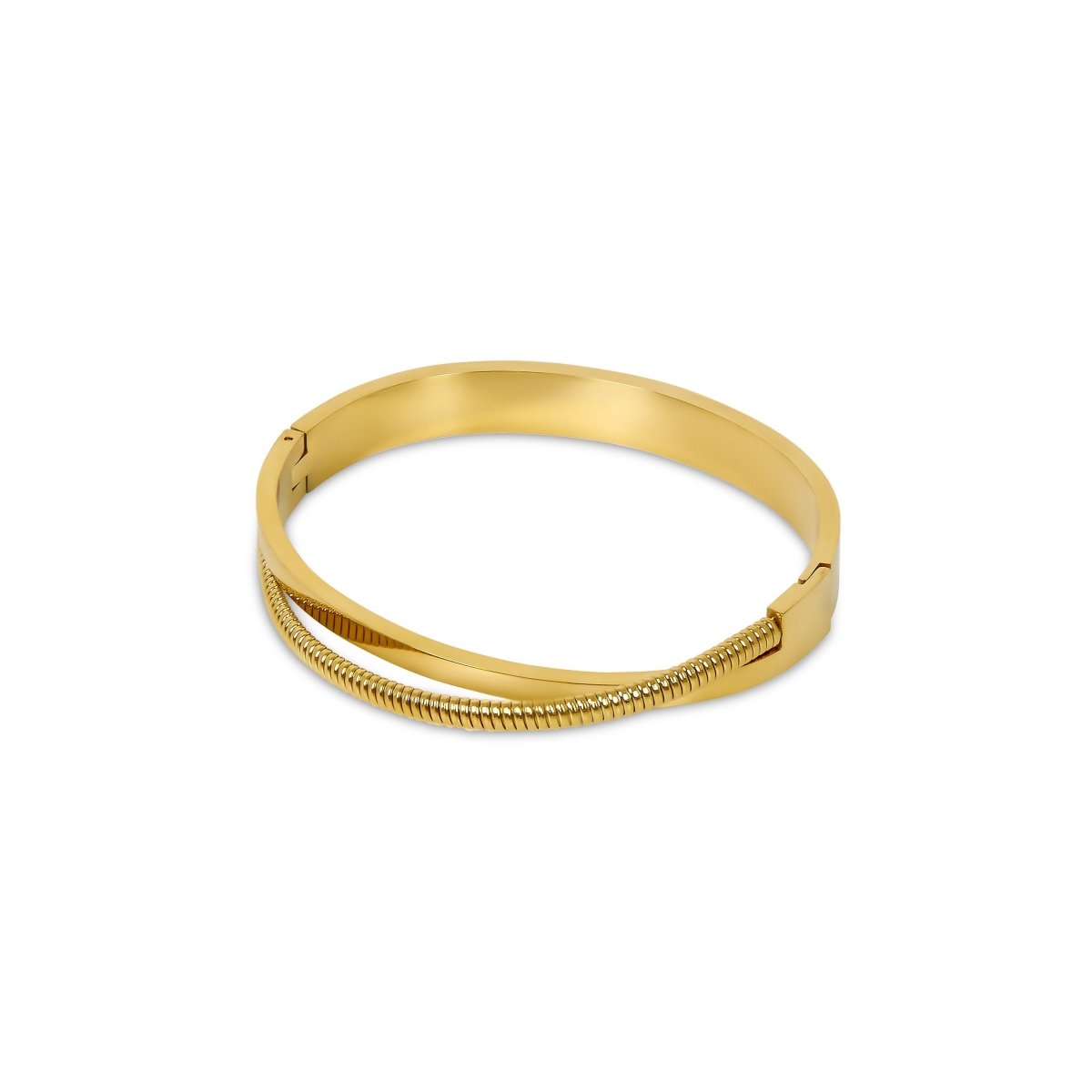 Double Harmony Bangle - 18k Gold Plated