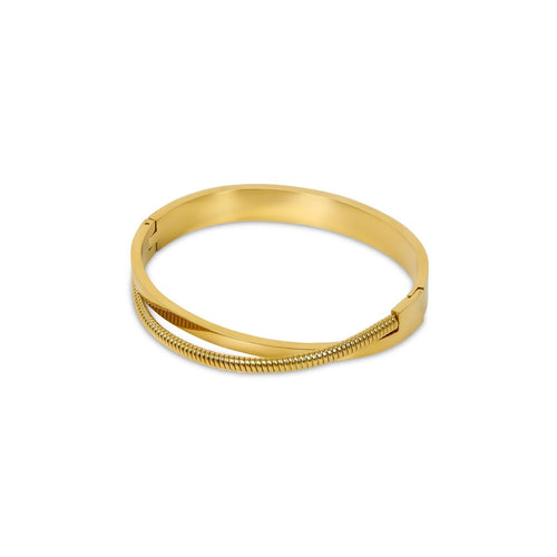 Double Harmony Bangle - 18k Gold Plated