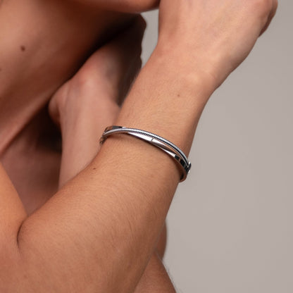 Double Harmony Bangle - Silver